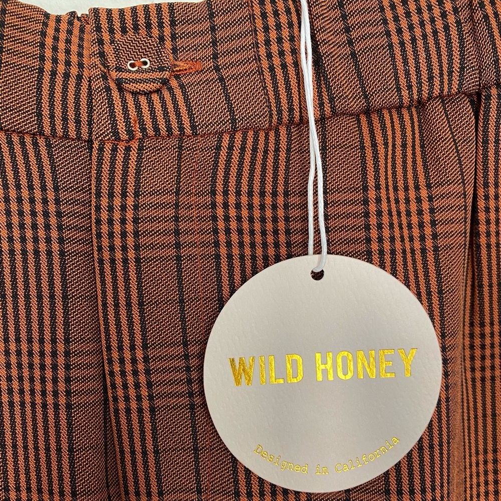 SOLD Wild Honey 🍂 Fall Plaid High Waisted Pants NWT - Picture 4 of 15